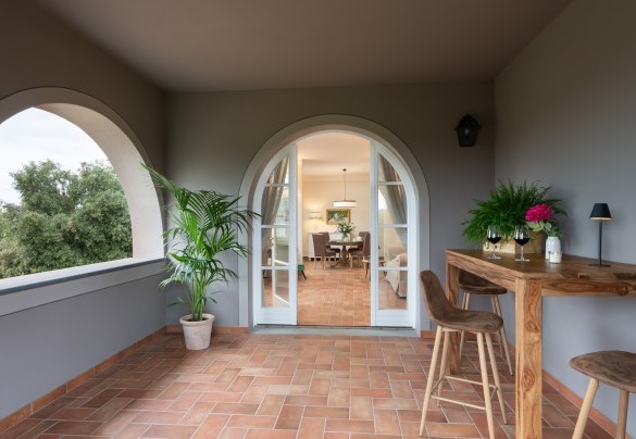 The loggia in the unit 4 on the first floor – Villa Iole