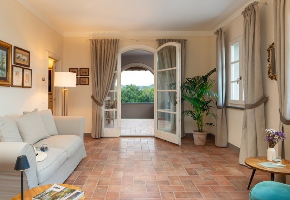 The living room in the unit 4 on the first floor – Villa Iole