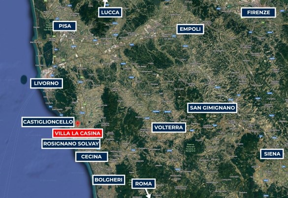 Villa La Casina - Map