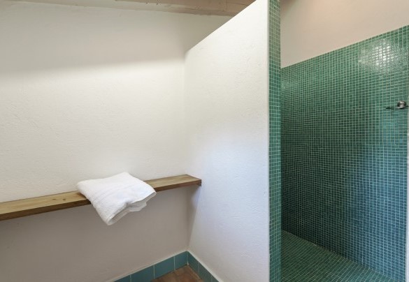 The dressing room and shower in the  annex next to the pool -  Villa La Cicaliera