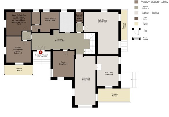 Villa La Cicaliera - First floor