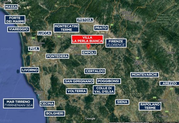 Villa La Perla Bianca - Mappa