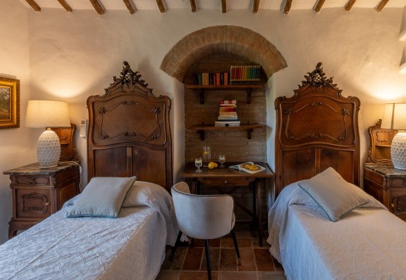 Twin bedroom n.1 on the first floor - Villa La Pizzichina