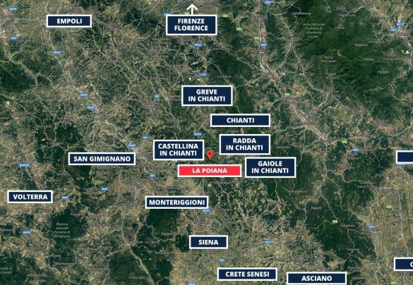 Villa La Poiana - Tourist Map