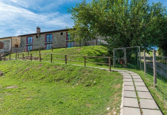 The pool, about 60 m from the house and set on terracing at a lower level, is reached along a stone pathway through the surrounding olive trees – Villa La Poiana 10