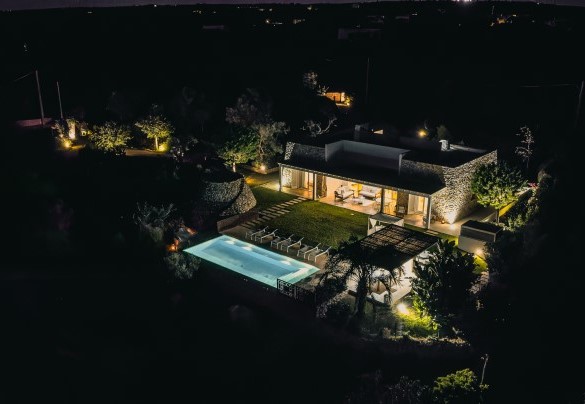 Villa La Pupazza nel suo splendore notturno – Villa La Pupazza