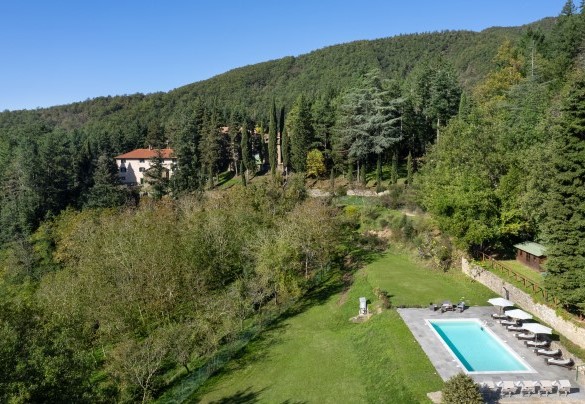 Vista dall’alto sulla proprietà - Villa La Rassinata