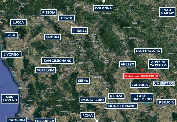 Villa La Rassinata - Mappa