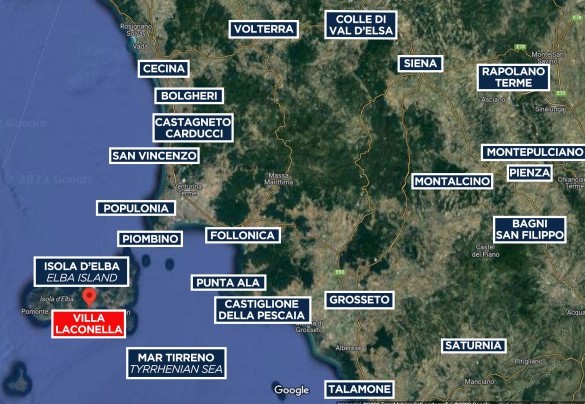 Villa Laconella - Mappa