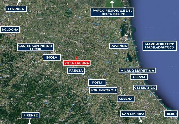Villa Laguna - Mappa