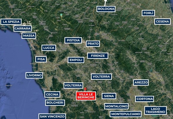 Villa Le Beringhe - Map