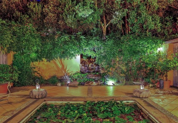 External pond with water lilies and goldfish - Villa le Cave 