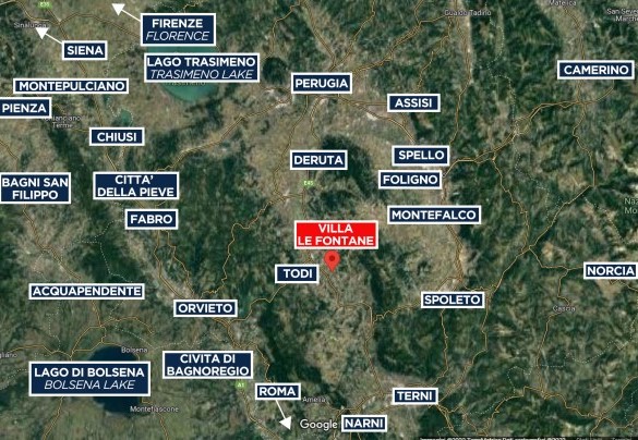 Villa Le Fontane - Map