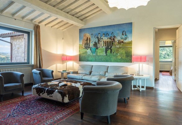  Living room on the first floor - Villa Le Fontane