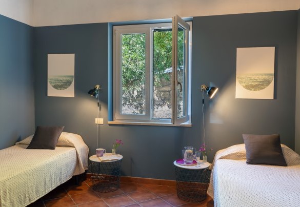 The twin room with joinable beds n. 2 in unit 1 – Villa Le Sorbe