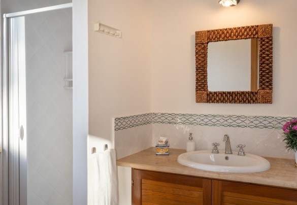 Ensuite bathroom with shower n. 1 in unit 1 – Villa Le Sorbe