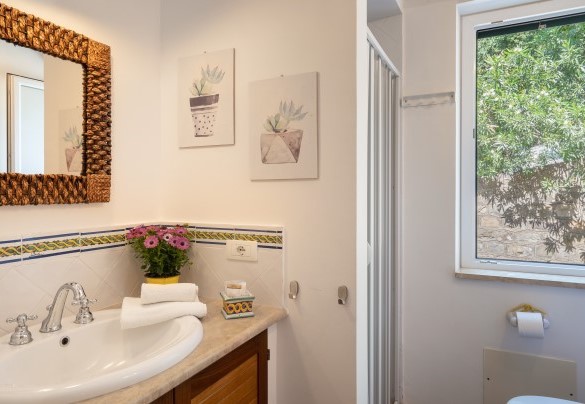 Ensuite bathroom with shower n.1 in unit 1 – Villa Le Sorbe