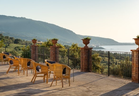 Relaxing area on the terrace of unit 2 – Villa Le Sorbe