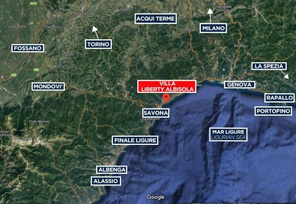 Villa Liberty Albisola - Mappa