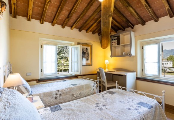 The twin bedroom at second floor Villa Luigina
