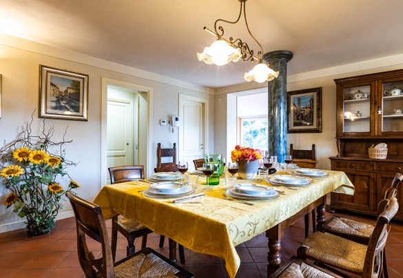 The dining room by the veranda at ground floor – Villa Luigina