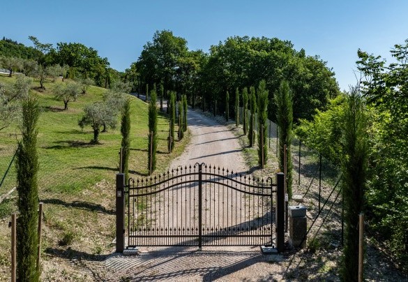 The automatic driveway gate and driveway – Villa Mamon