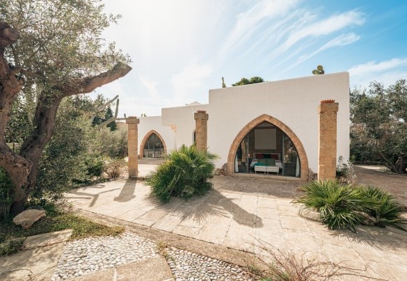 The villa is surrounded by palm trees and native plants - Villa Manco