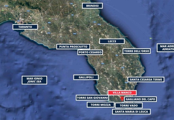 Villa Manco - Mappa