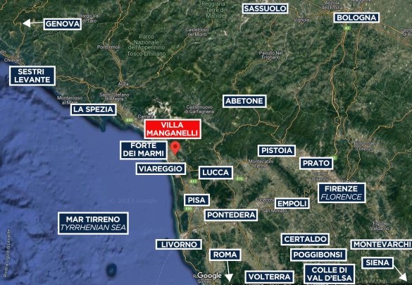 Villa Manganelli - Map