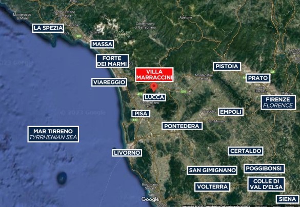Villa Marraccini - Mappa