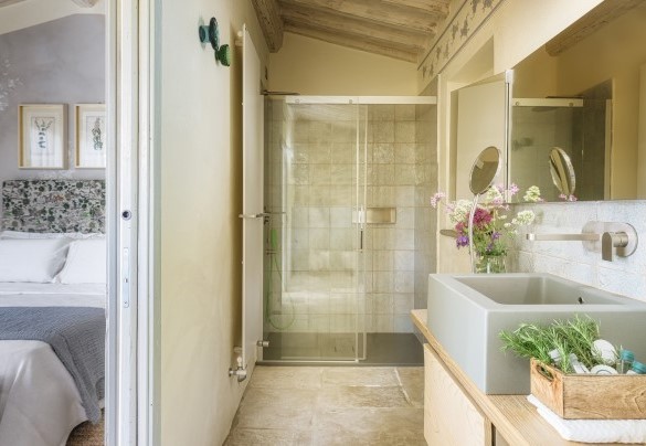 Bagno n. 5 con doccia en-suite con camera 5 - Villa Metelliano