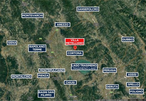 Villa Metelliano - Mappa