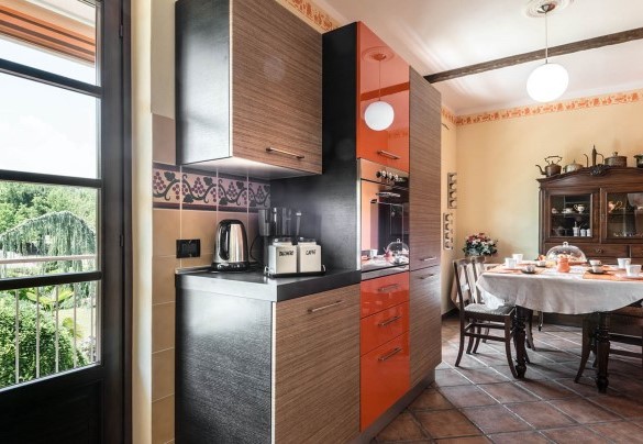 The modern kitchen on the upper floor - Villa Miki