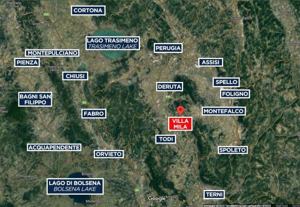Villa Mila -Map