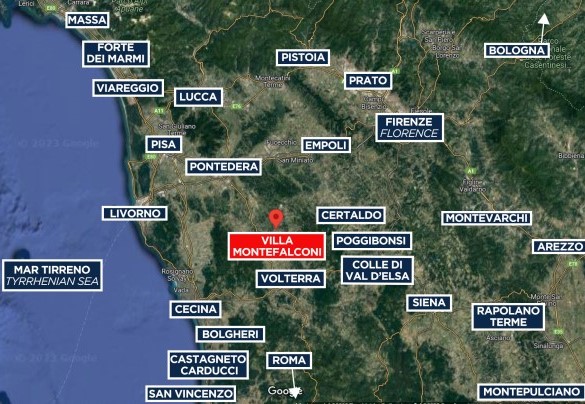 Villa Montefalconi - Mappa