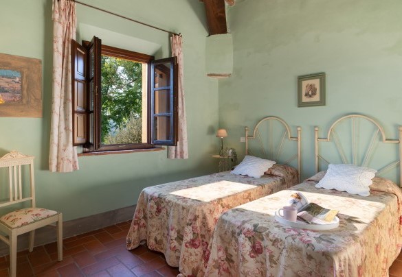La camera doppia con letti unibili n. 5 al primo piano – Villa Montefalconi