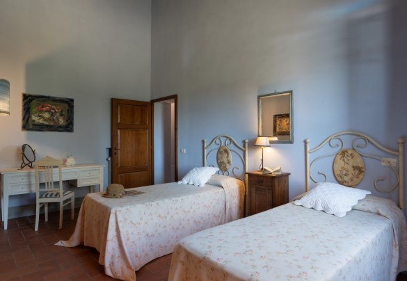 La camera doppia con letti unibili n. 1 al primo piano – Villa Montefalconi