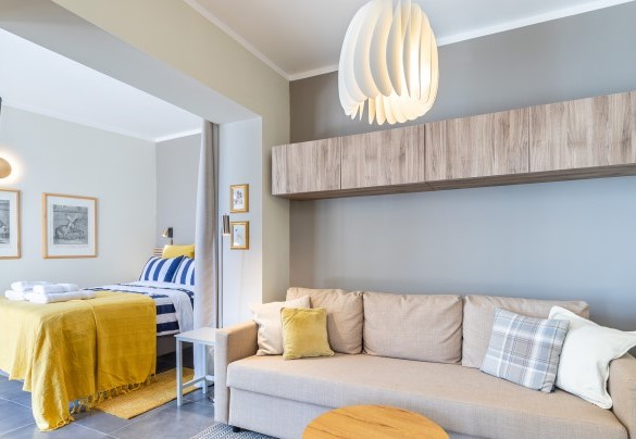 Un salottino collega il bagno en-suite alla camera matrimoniale - Villa Nel Blu