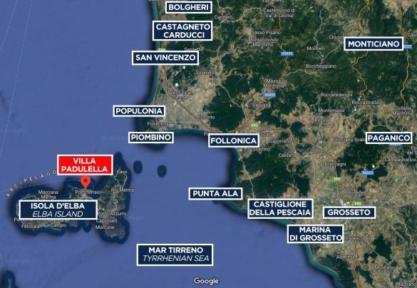 Villa Padulella - Mappa