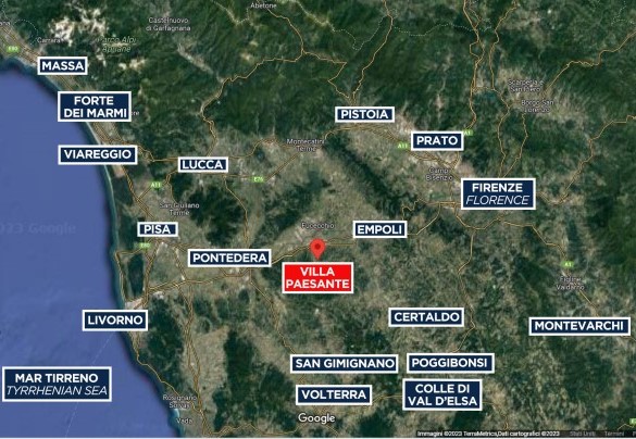 Villa Paesante - Mappa