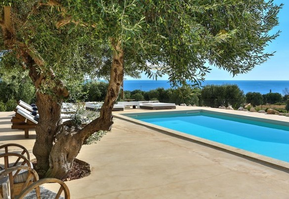 The modern, regular-shaped pool measures 4,50 x 10,50 m with a varying depth from 1,60 to 1 m and has a large step along its entire length for access to the water. Pajare Francesi