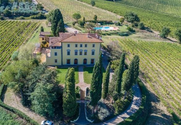 La proprietà vista dall'alto - Villa Palazzaccio
