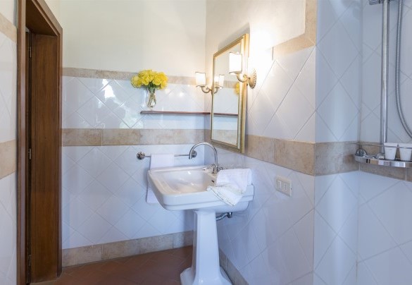 The en-suite bathroom with a shower - Villa Palazzaccio
