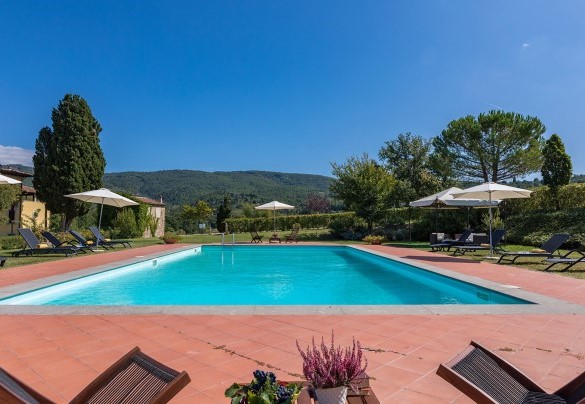 La grande piscina rettangolare - Villa Palazzaccio