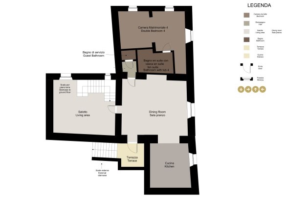 Villa Palazzolo - First floor