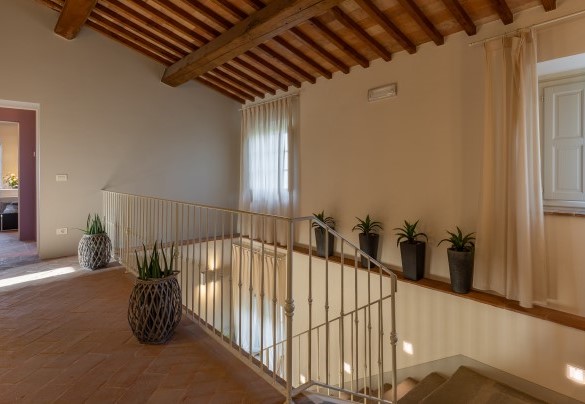 La scala all'ingresso delle camere al primo piano - Villa Panorama