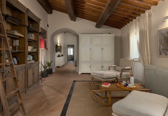 Sala lettura all'ingresso delle camere al primo piano - Villa Panorama