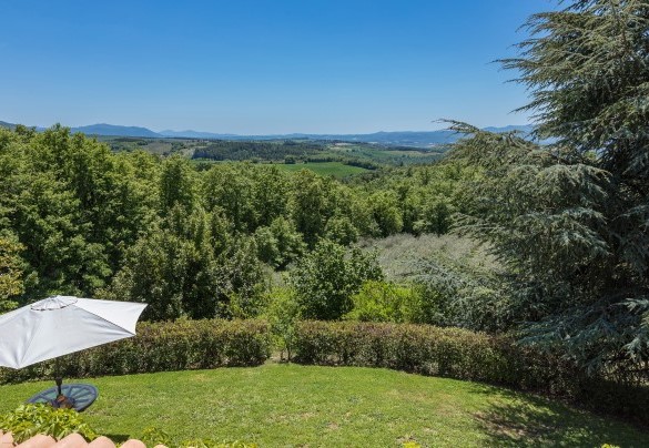 The view towards the green hills in front - Villa Paola