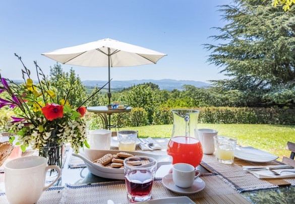 Detail of the table prepared for outdoor breakfasts - Villa Paola
