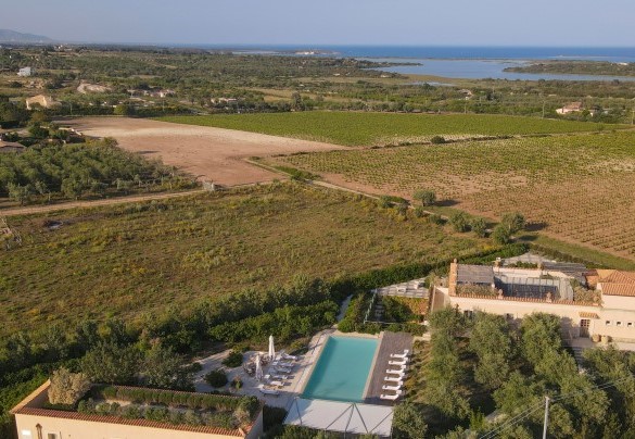 Veduta aerea della villa – Villa Passo degli Aironi